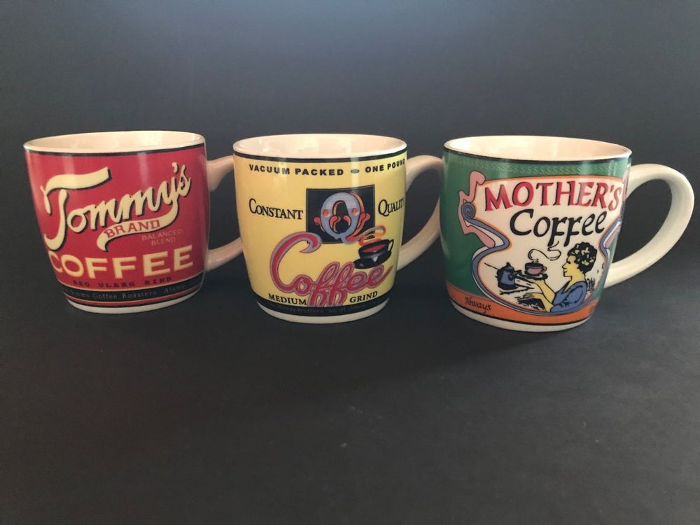 Kaffeetassen Tommy‘s, Constant Q, Mother‘s, Vintage / Auk. 2 1