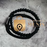 Armband Perlenarmband Herren Lava Perlen Schmuck Armschmuck