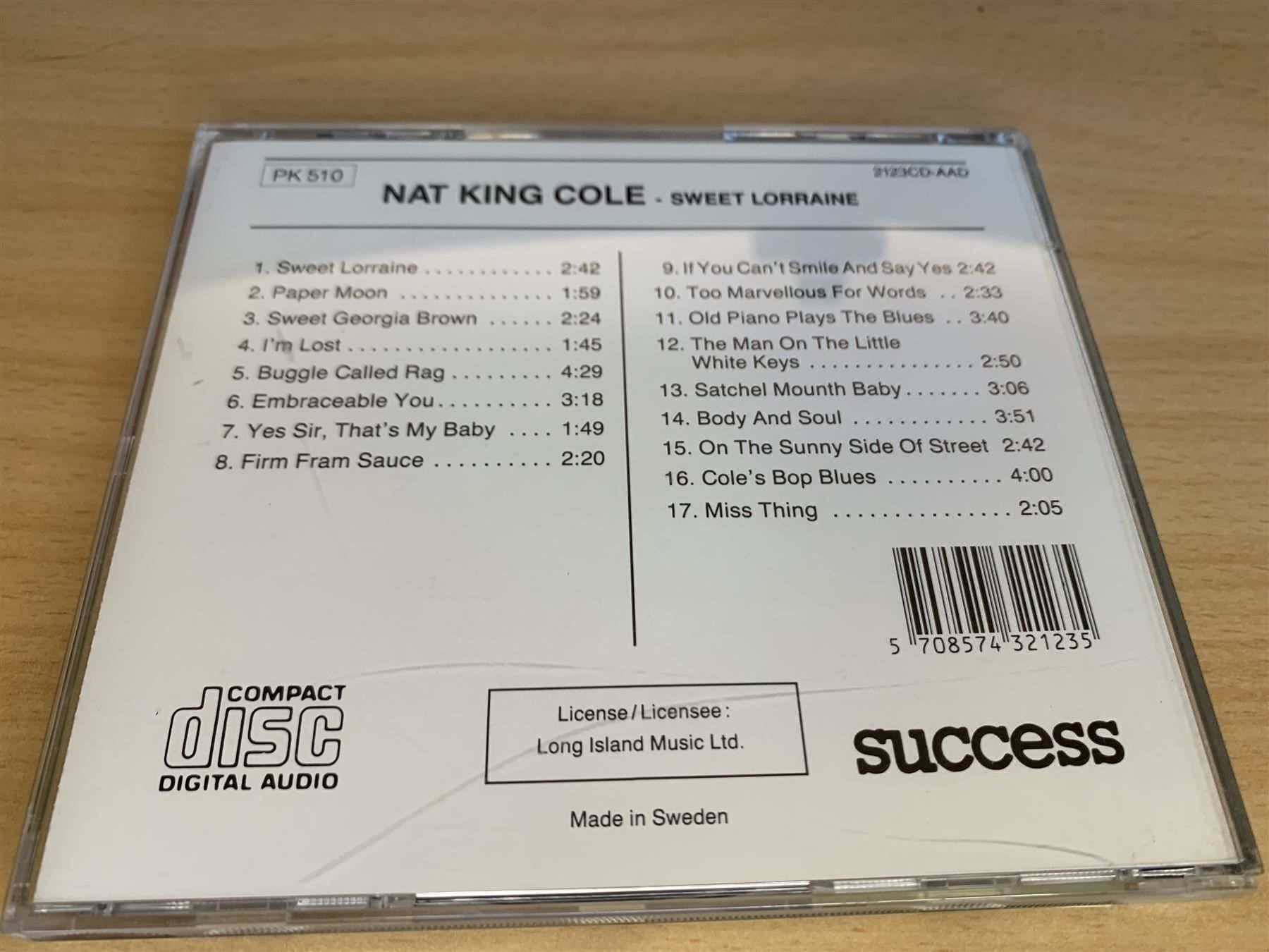 CD: Nat King Cole – Sweet Lorraine – Usato da Rikon im Tösstal venduto da Alpenmutz 1