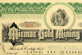 original MICMAC GOLD MINING COMPANY 1908 100 shares stock