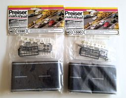 Preiser 2 x 1590, Strasse flexibel, 960 x 70 mm. HO, Neu OVP