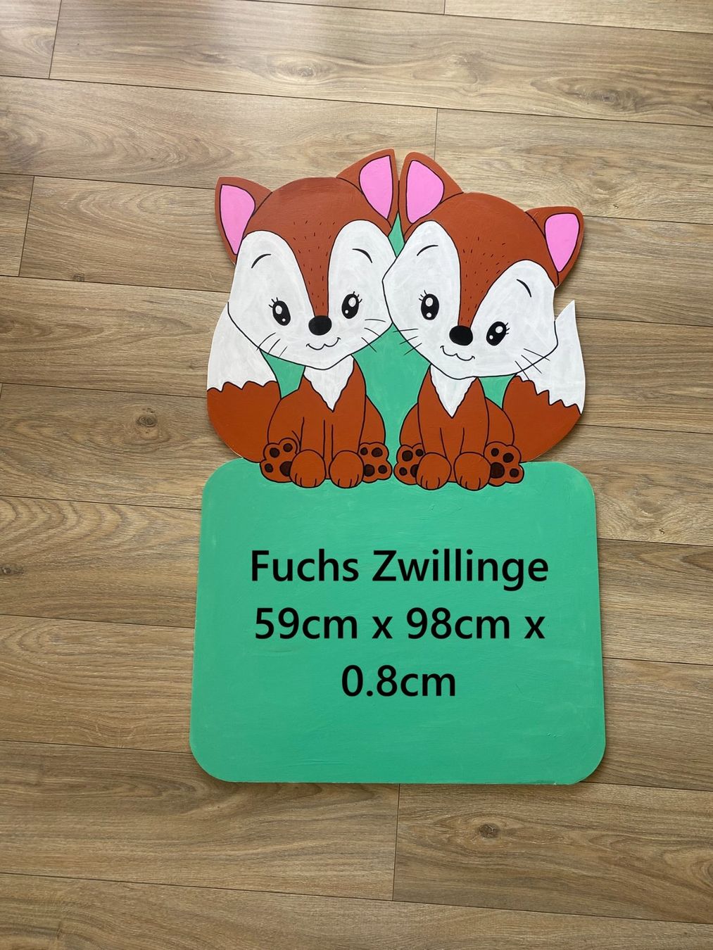 Insegne: Geburtstafel Fuchs Zwillinge – Nuovo e nell'imballaggio originale da Seedorf UR venduto da -nadja-
