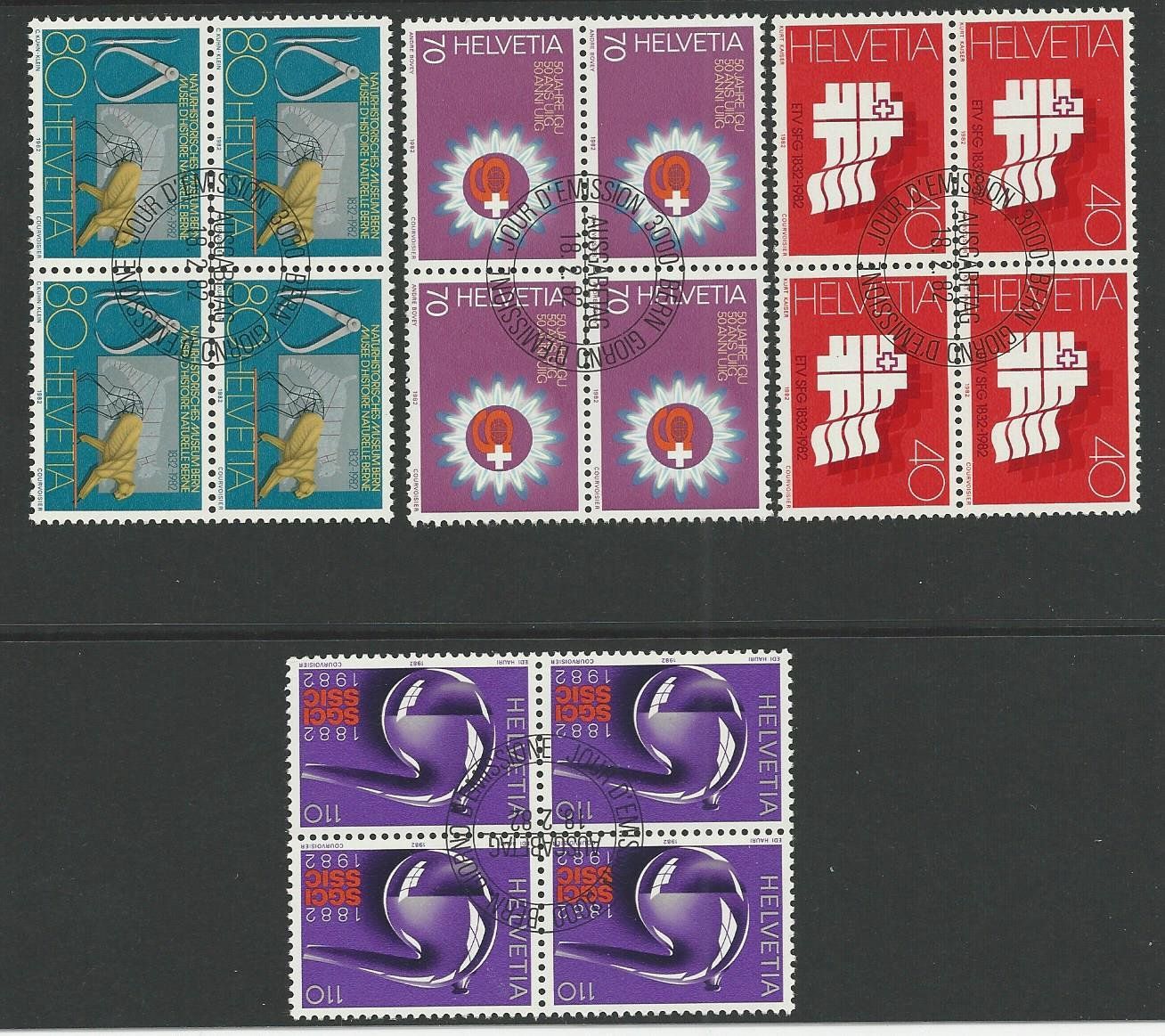 Alle Briefmarken: 1982 Nr. 664-667 ET – Gebraucht aus Basel von Melphi