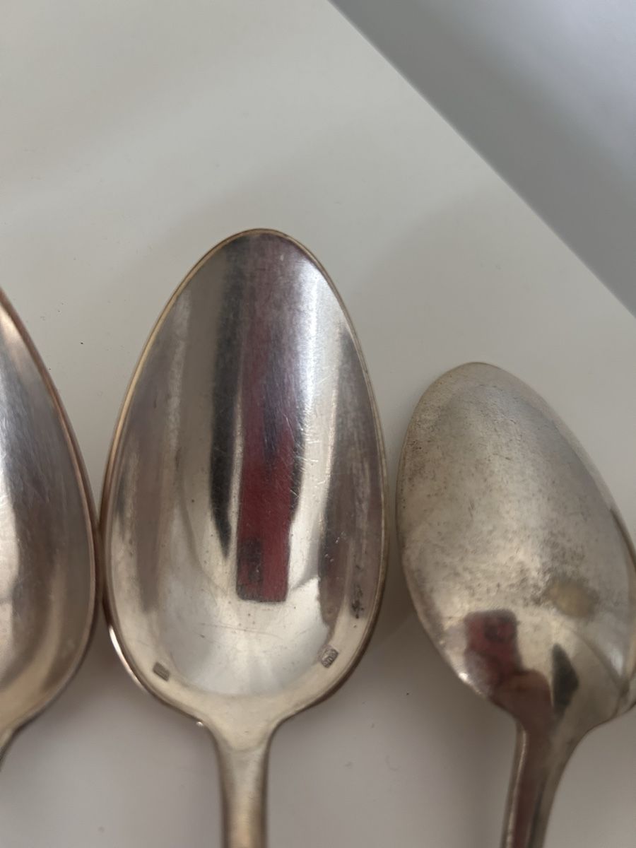 Cucchiai: 5er Set antike Silberlöffel, Monogramm BS – Usato da Herisau venduto da Renee30 2
