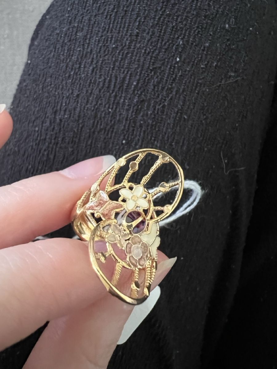 Anelli: Bague fleurie vintage dorée – Nuovo e nell'imballaggio originale da Ropraz venduto da Angy.ruiz