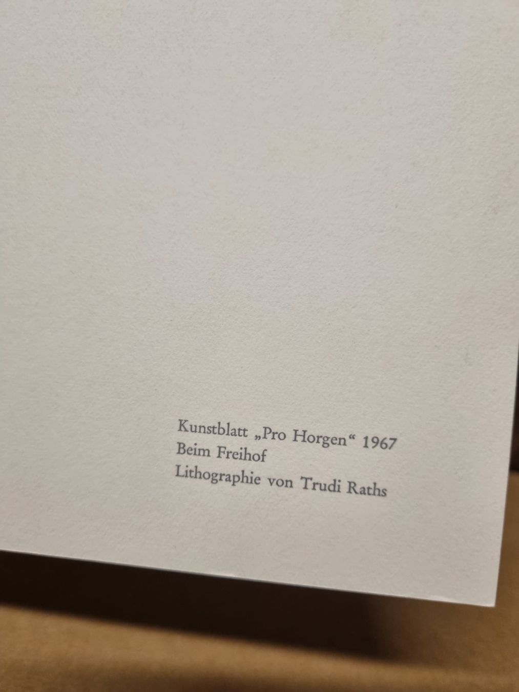 Grafiken & Lithographien: Lithographie Trudi Raths 1967 Horgen – Gebraucht aus Schaffhausen von Leveron13 4