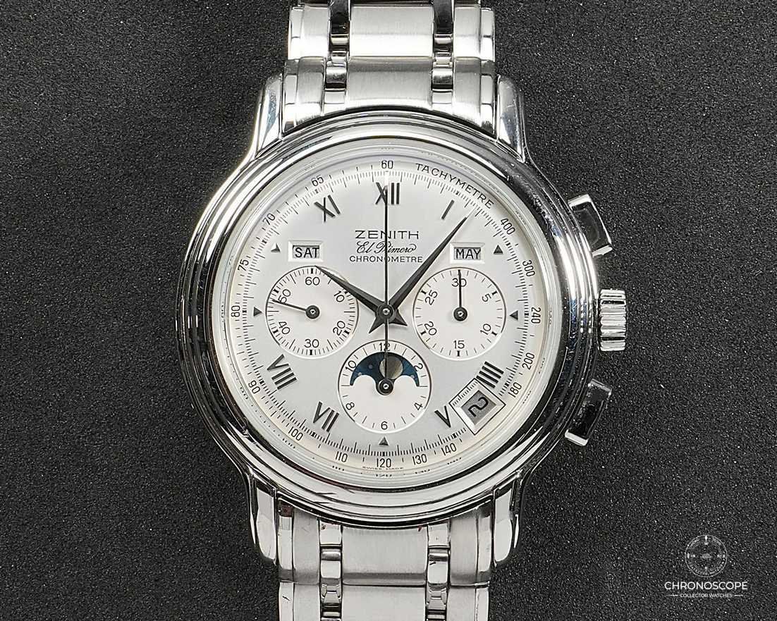 Zenith Orologi: Zenith Chronomaster Full Calendar Chronograph Cal. 410, Full – Usato da Luzern venduto da ChronoScope6004