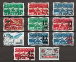 1932-38 : Flugpost Ausgaben F16 - F26 : KP 275.--