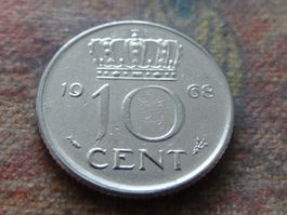 PAYS-BAS  Nederland  10  Cent  1968