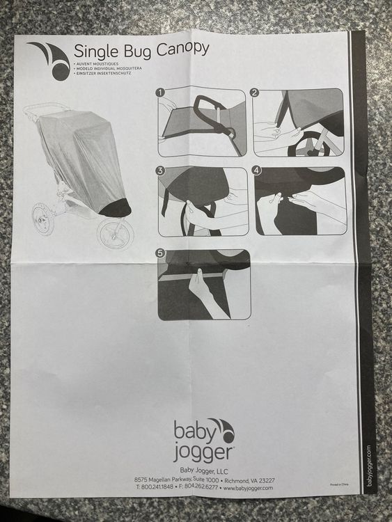 Baby jogger bug canopy clearance