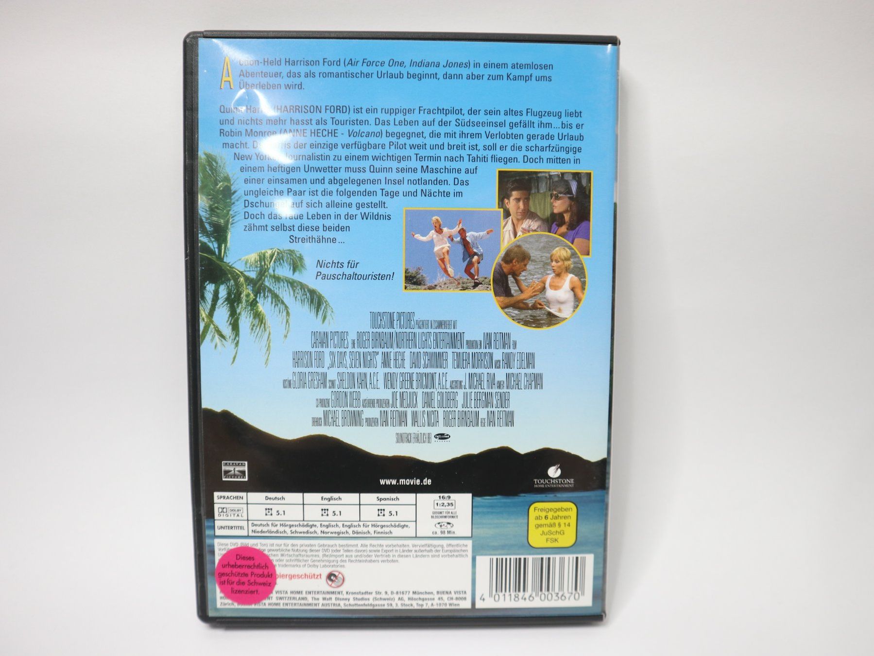 Tutti i DVDs: DVD Sechs Tage Sieben Nächte, Harrison Ford – Usato da Eschenbach SG venduto da Astalavista 1