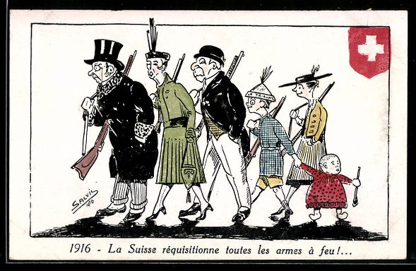 Cartoline postali: Schweiz, La Suisse réquisitionne toutes – Usato da Berlin venduto da bartko-reher