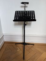 Notenständer FX STANDS schwarz, mit LED Lampe. Metall robust