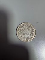 2 Franken 1960 Helvetia Muenze guter Zustand
