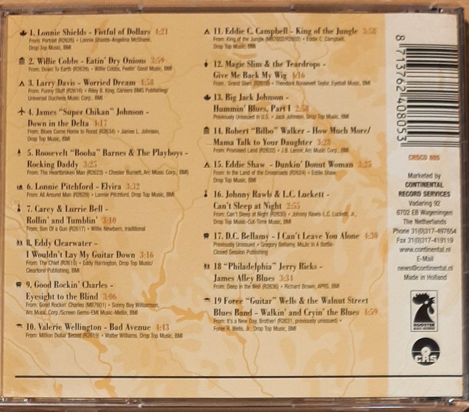 CD: Blues Cruise Vol. 2, Rooster Catalog, Blues Compilation 2000 – Usato da Schönenberg TG venduto da Gregordini 1