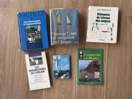 Lot de livres sur la voile et la navigation nautique