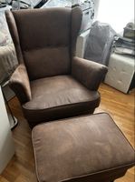 IKEA STRANDMON Ohrensessel mit Hocker