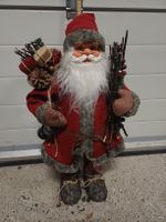 Weihnachtsfigur Samichlaus mit Laterne rot braun  ca.60cm.