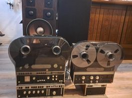 2 Revox Taperecorder, Amplifier, Verstärker/Radio inkl.Boxen
