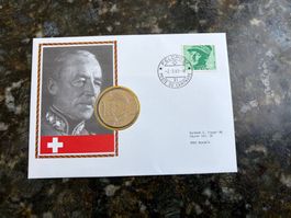 Münzbrief mit 5 Fr. Münze