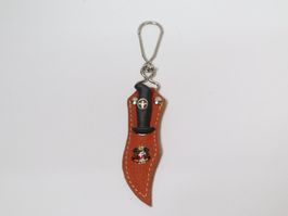 Schlüsselanhänger mini Messer Dolch Switzerland Leder