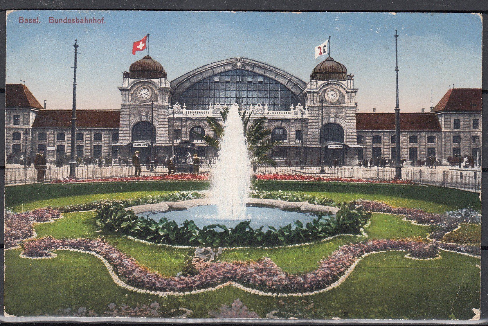 Cartoline postali: Ak Basel Bundesbahnhof 1918 BL – Usato da Herrliberg venduto da Lfrifda