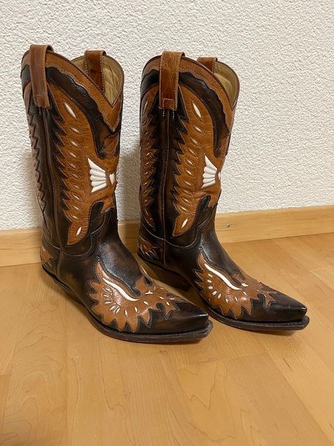 Sendra Herren Stiefel – Aus Rindsleder, Rahmengenäht, Absatz Ca. 4 Cm, Schafthöhe Ca. 29 Cm, Made In Spain