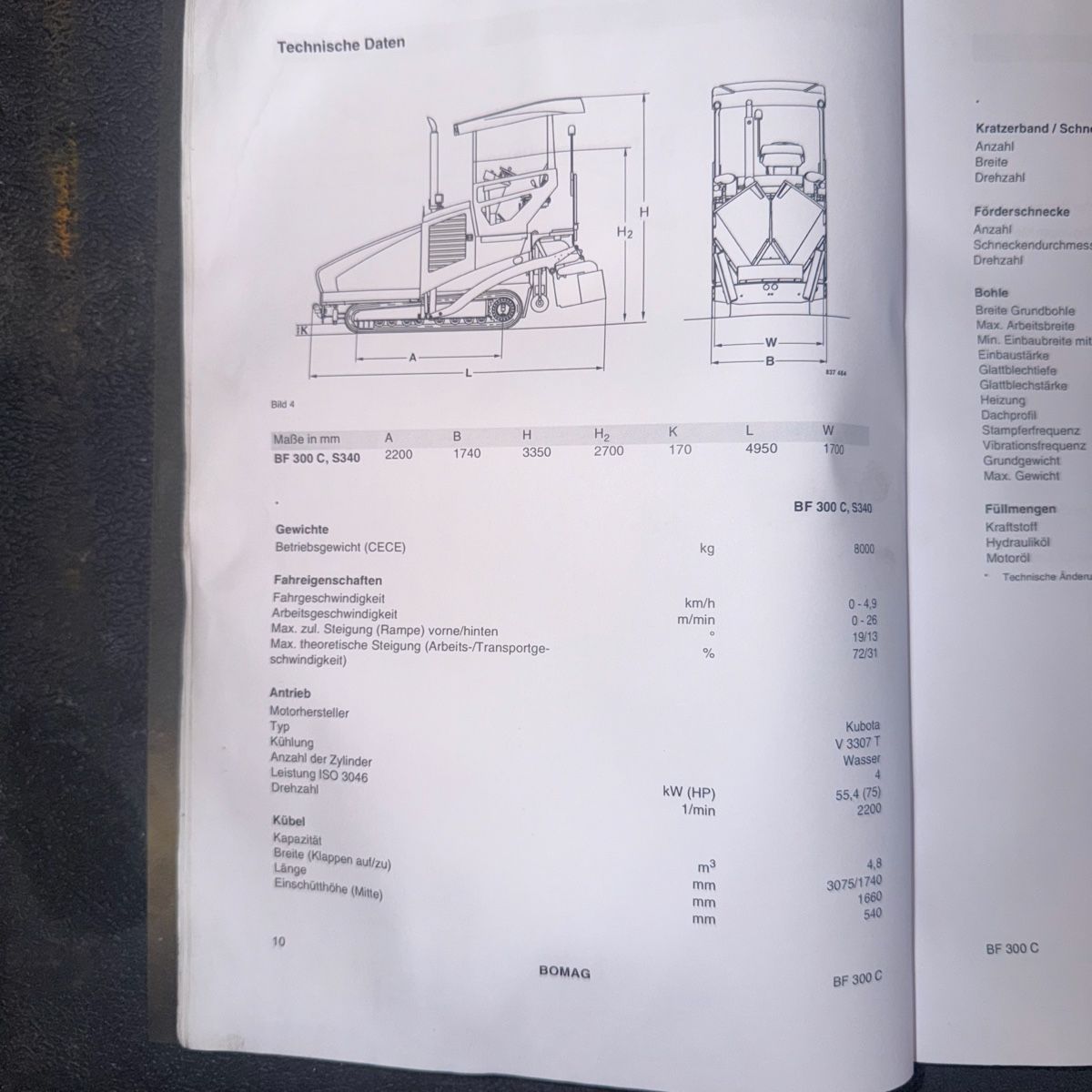 Bomag Tutte le macchine: Asphalt Fertiger/ Finisher BOMAG – Usato da Menziken venduto da Tairi10 7