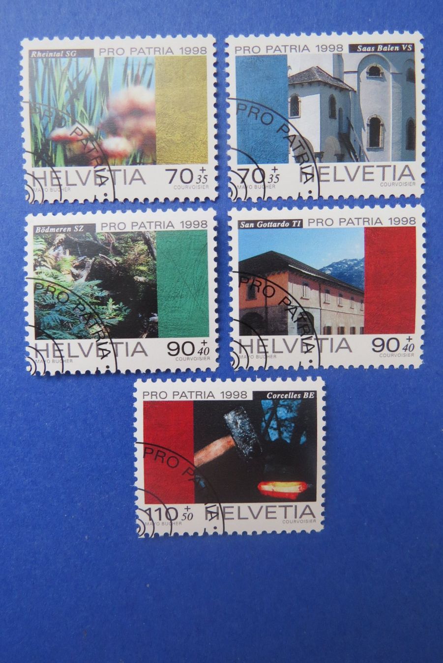 Tutti i francobolli: Serie Pro Patria 1998 - off.Ersttag-Eckstempel BERN – Usato da Brunnen venduto da Kumari