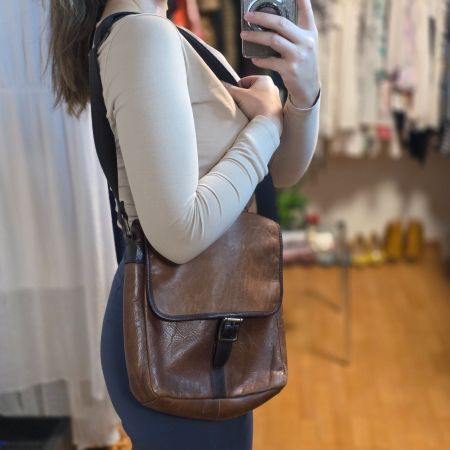 👜 Fossil Leder Tasche – Unisex, Vintage Modell