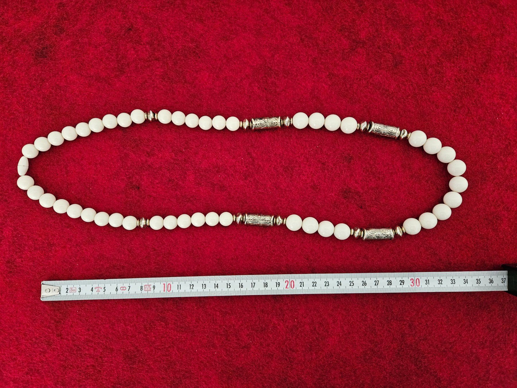 Ketten: Halskette mit weissen Perlen + Metall-Elementen Modeschmuck – Neu (gemäss Beschreibung) aus Menziken von sura76 4