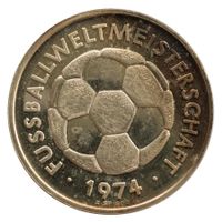 Medaille Fussball WM 1974 Deutschland Silber