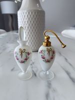 Duo Flacons Parfum Opaline Vintage / Vintage Parfumflakons