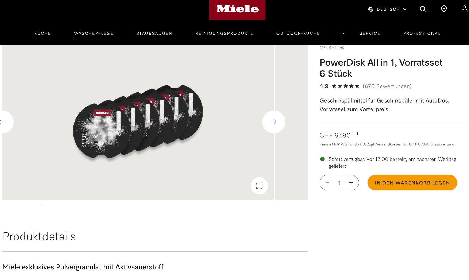 Miele Prodotti di pulizia: Miele Power Disk all in 1 – Nuovo e nell'imballaggio originale da Zollikon venduto da ricks01 2