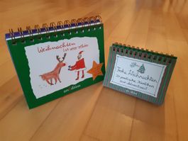 2 witzige Adventskalender Weihnachten hübsche Postkarten
