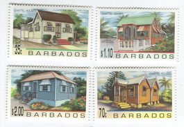 Briefmarken "Häuser". Barbados