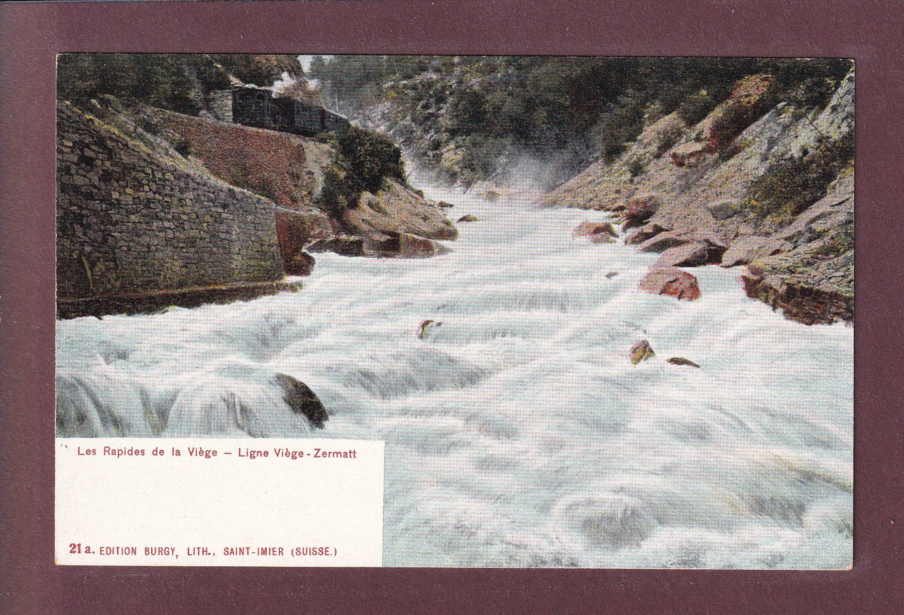 Cartoline postali: Rapides de la VIEGE - Train – Usato da Pully venduto da nicecards