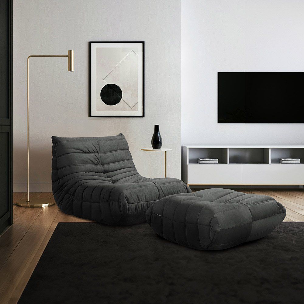 Poltrone: 22217 - Relaxsessel mit Hocker CALM - Anthrazit – Nuovo e nell'imballaggio originale da Wallenwil venduto da toesstal-vertrieb