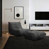 22217 - Relaxsessel mit Hocker CALM - Anthrazit