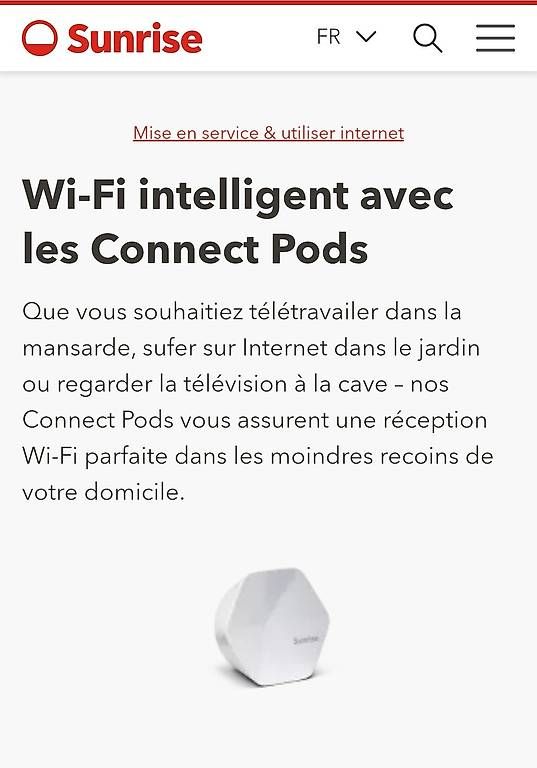 WiFi: Sunrise connect pod 1 – D'occasion à Chermignon-d'en-Bas par lio_m6xh 1