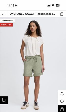 Oxmo - Shorts olivgrün Grösse S