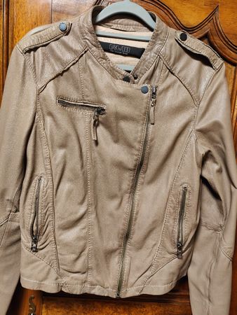 Veste Oakwood en cuir beige, parfait pour l'automne !