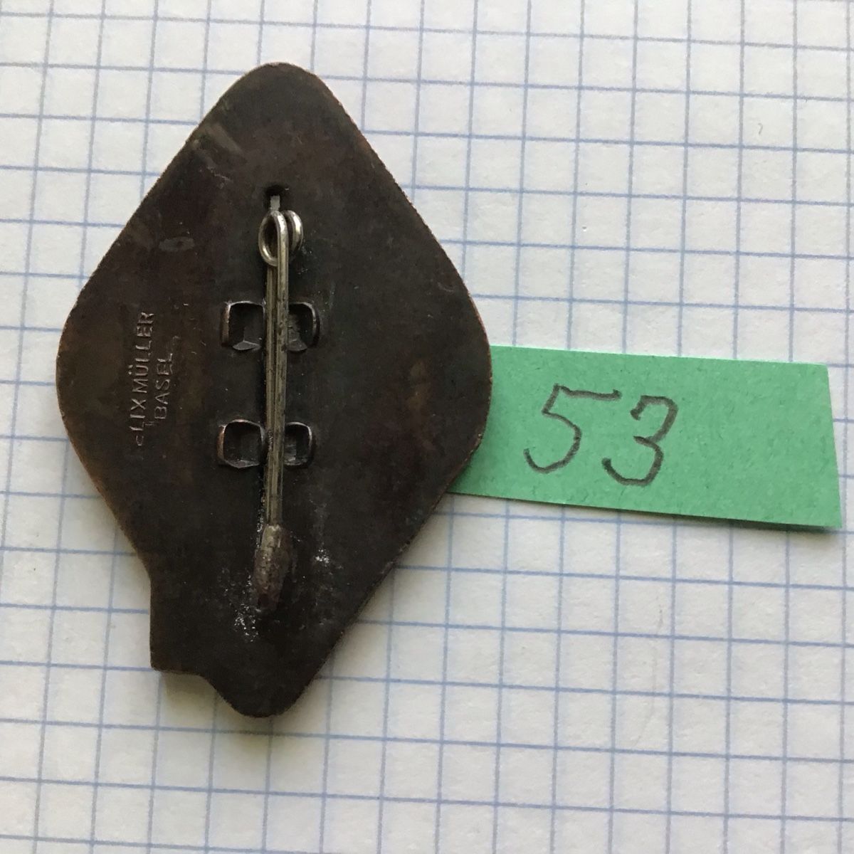 Basler Plaketten & Abzeichen: Baslerfasnachtsplaketten 1953 Kupfer – Gebraucht aus Arlesheim von printz01 1