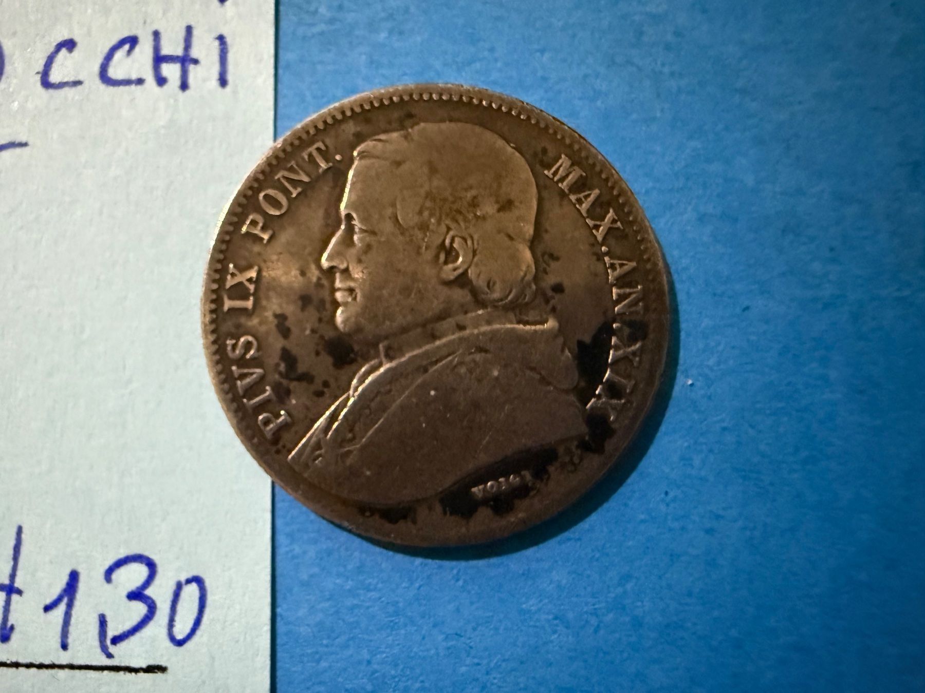 Tutti le monete: VATICAN : 20 BAIOCCHI 1865 - PIUS IX - ARGENT – Usato da genève venduto da GEnumist 1