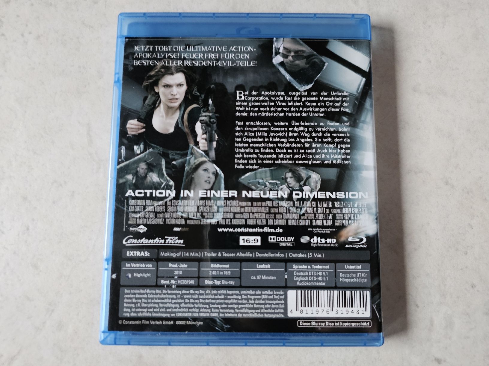Tutti i DVDs: Resident Evil:  Afterlife  /  Bluray – Usato da Schneisingen venduto da backstore24 1