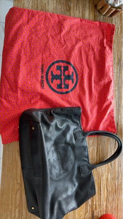 Tory Burch Shopper Tasche schwarz gebrauchter Zustand