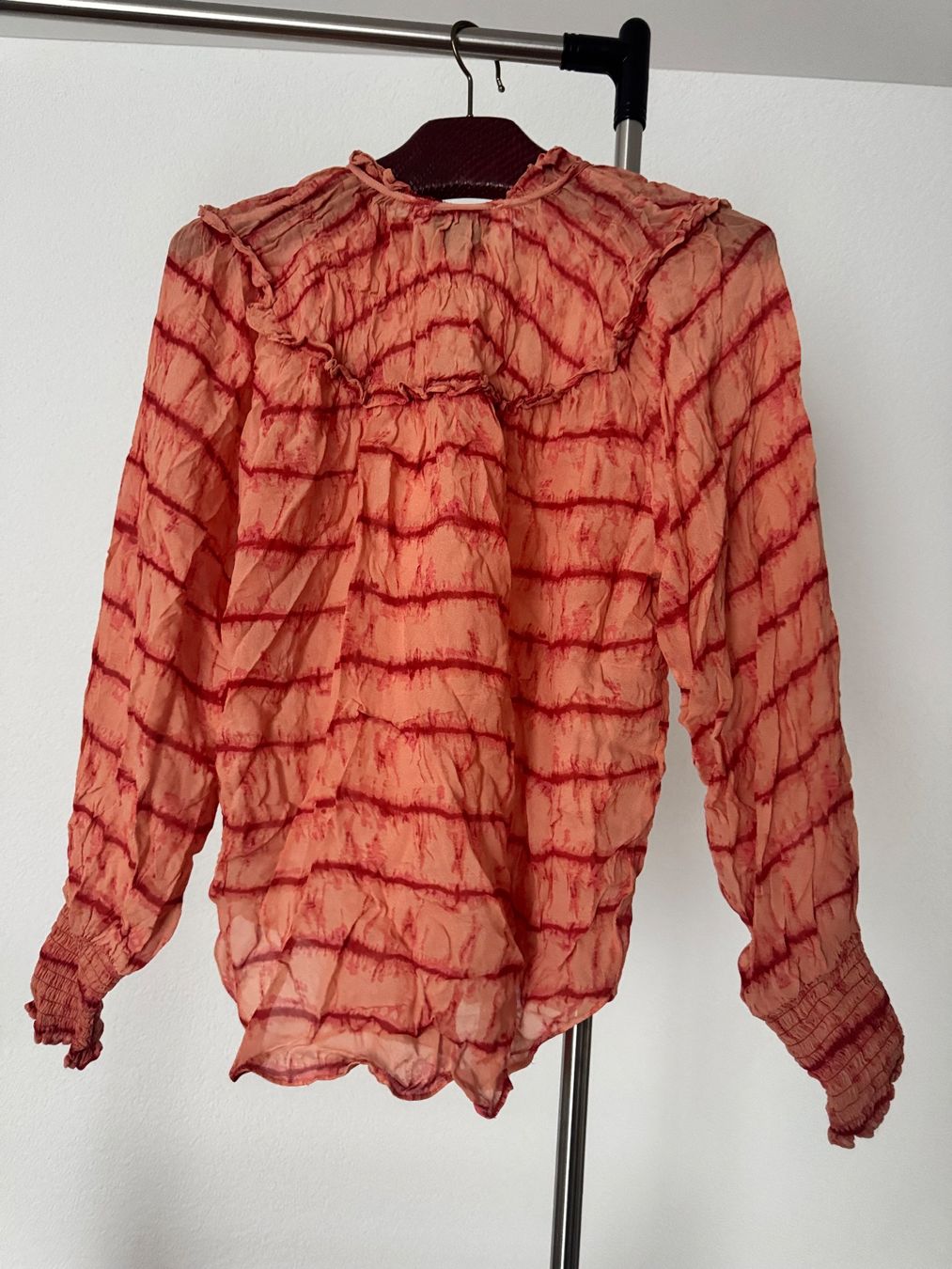 Chemisiers: Second Female Bluse Gr. M Batik orange rosa Top – D'occasion à Gibswil par Engelsgleich 5