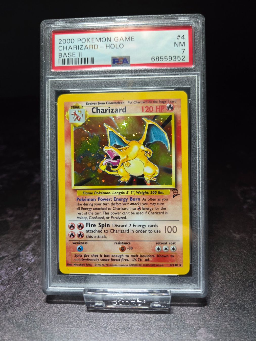 Pokémon Carte collezionabili: POKEMON CHARIZARD HOLO 2000 PSA 7 BASE 2 – Usato da Lauerz venduto da gp9_zt9k 2