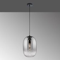 Pendelleuchte, Glasschirm, Oval, 20 cm Ø