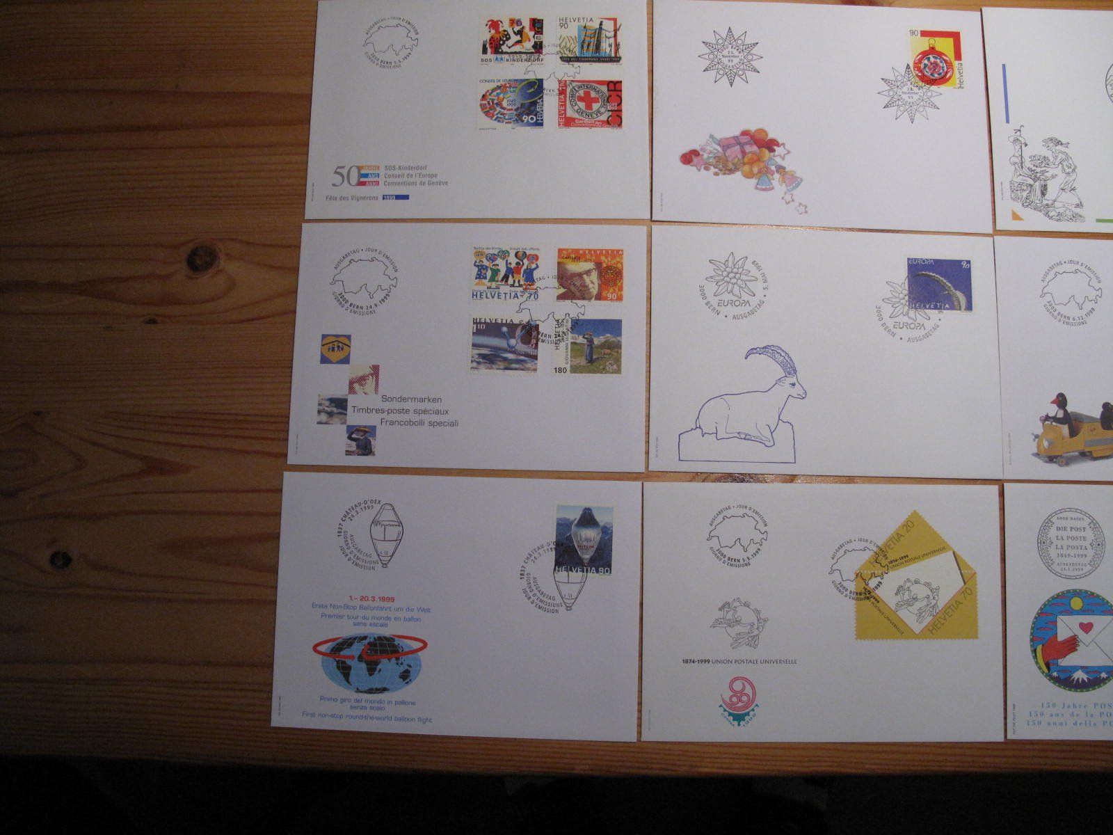 Tutti i francobolli: Schweiz FDC 1999 – Usato da Wil SG venduto da fva01 1